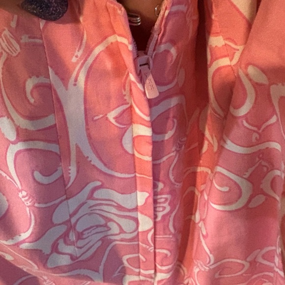 Lilly Pulitzer Vintage Strapless Tie Back Dress Size 4 - Picture 4 of 5